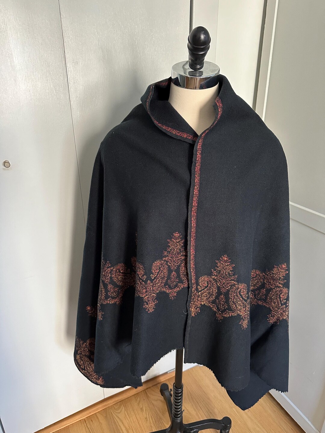 Kashmiri Shawls カシミヤショール ネイビー - 小物低 価格 通販