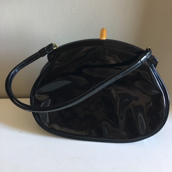 Coblentz Original Black Patent Handbag / 1960s Bl