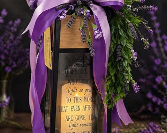 Personalized Memorial Lantern, Custom Photo Sympathy Gift, LED Candle Decor