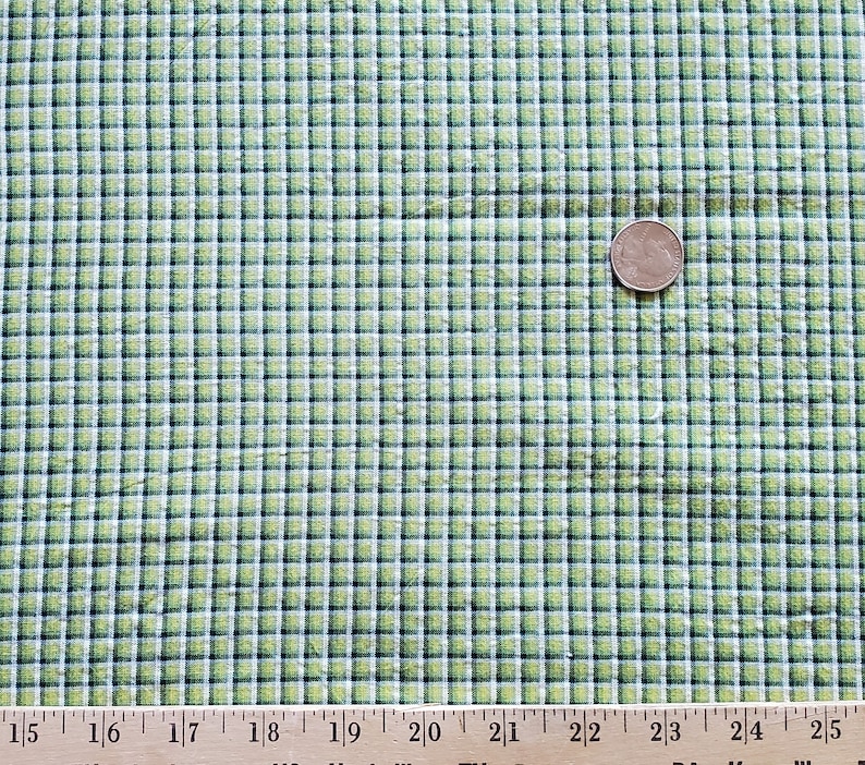 Tropical Breeze Fabrics Seersucker Plaid Dress Fabric 48132 – Good's