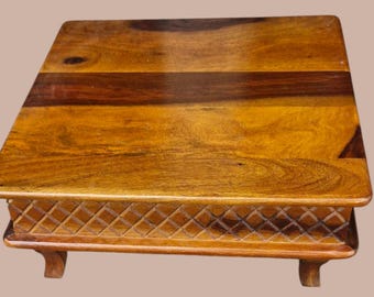Wooden Bajot | Rose Wood Peedha | Peedha for Pooja Room | Chouki