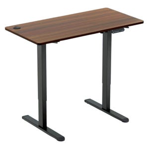 Teak Wood Height Adjustable Standing Desk: Electric Office Study Table