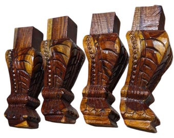 Indian Handcarved Wooden Legs For Table | Day bed Legs | Custom Design Leg