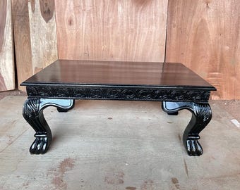Hand Carved Rosewood Coffee Table: Teak Wood Center Table