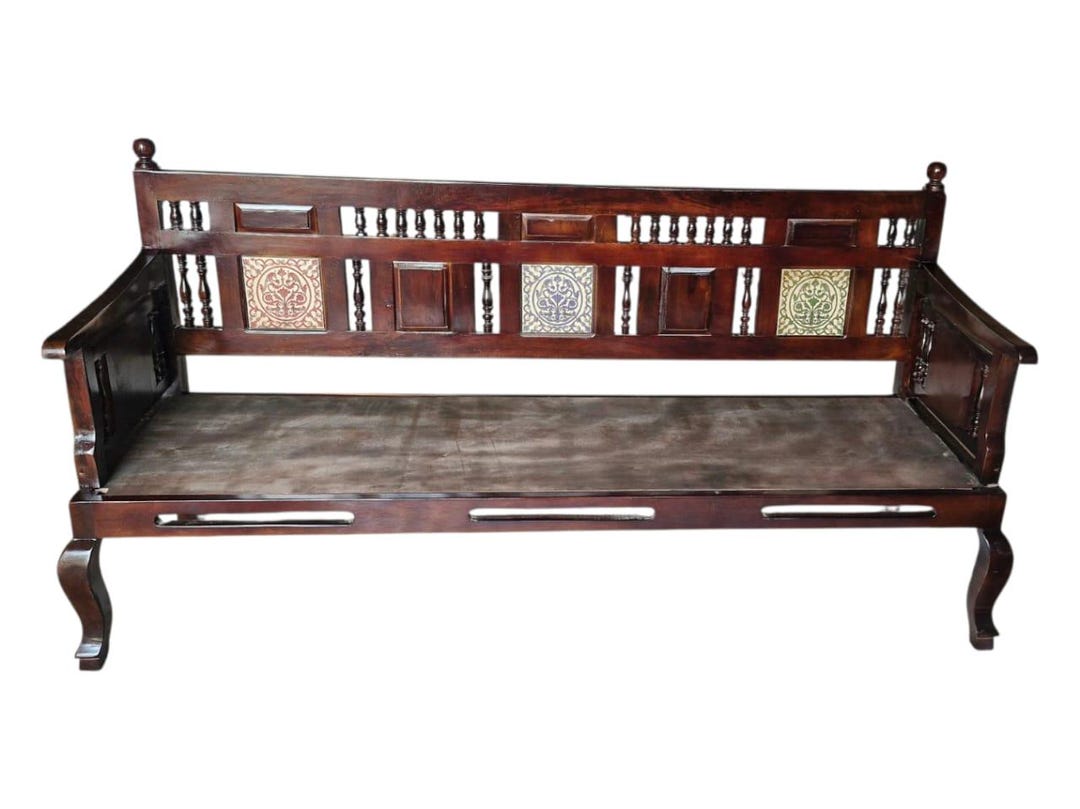 Wood Carved Diwan Cot: South Indian Day Bed - Etsy