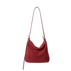 Borsa a tracolla e a spalla in pelle scamosciata pieno fiore fatta a mano / Borsa da lavoro per tutti i giorni con tracolla regolabile per donna / Versatile regalo in morbida pelle