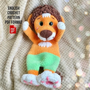 Crochet snuggler Lion Pattern, Amigurumi Lion pattern, Lion pattern tutorial, Amigurumi lovey pattern, Crochet pattern Rag Doll