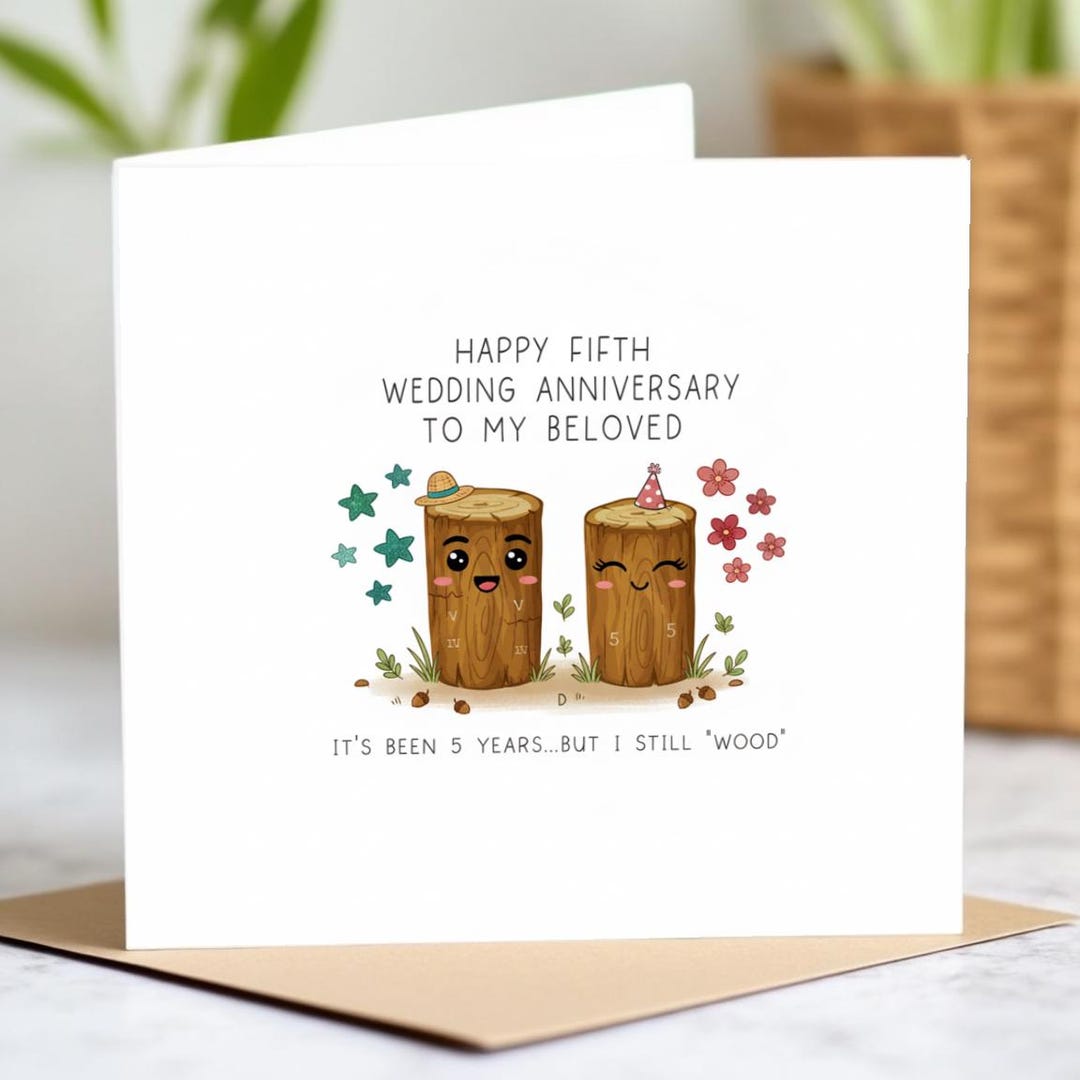 Personalized 5th Anniversary Card: Funny 'I Still Wood' Husband Card - Etsy