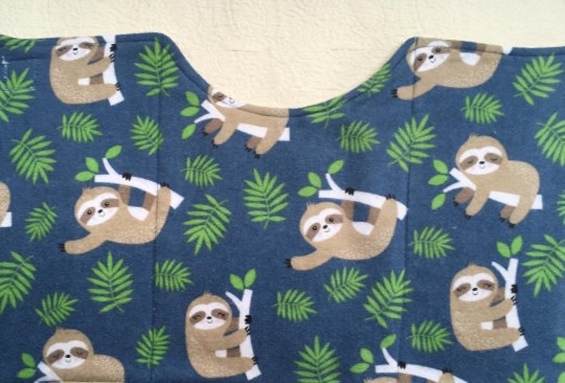 Sloth Baby Boy Burp Cloths Set of 2 with Sloth Flannels and a Terry Cloth Lining for Sloth Theme Baby Boy Sloth Shower Gift