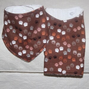 Bear Baby Bandana Drool Bib & Bear Claws Baby Flannel Burp Cloth with Terry Cloth for Bear Baby Gift Woodland Theme Nursery Bear Gift