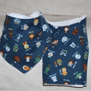 Star Wars Baby Drool Bandana Bib & Star Wars Burp Cloth with Alphabet Star Wars Flannel and Terry Cloth for Star Wars Baby Boy or Baby Girl