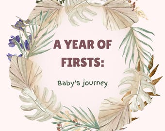 Boho Baby Erinnerungsbuch: Erstes Jahr Journal, Fotoseiten & Meilenstein-Tracker