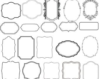Decorative Frames SVG Bundle: Banners, Labels, Emblems (Digital Files)
