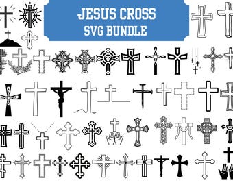 Jesus Cross SVG Bundle: Christian Faith, Religious Vector (Digital Download)
