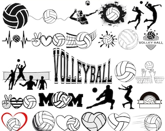 Volleyball SVG Bundle: Cut Files for Silhouette & Cricut (Digital Download)
