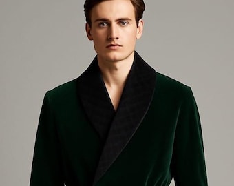 Green Velvet Tuxedo Jacket: Shawl Lapel Slim Fit Blazer