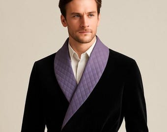 Men's Velvet Tuxedo Jacket: Black Shawl Lapel Blazer, Slim Fit