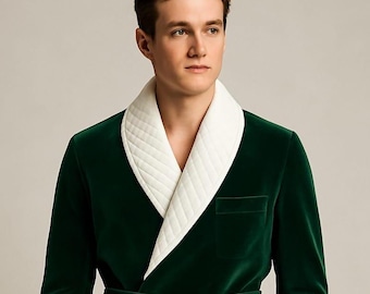 Men's Green Velvet Tuxedo Jacket: Elegant Shawl Lapel Blazer