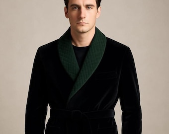 Men's Black Velvet Tuxedo Jacket: Shawl Lapel Slim Fit Blazer