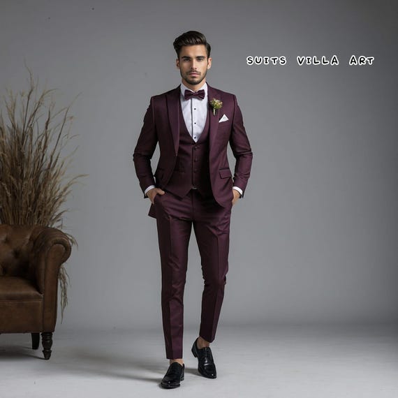 burgundy dress shirt for wedding Men's Basic Solid Color Button Up (Burgundy) / Large/16-16.5 Neck/34-35 Sleeve Cufflinks not included. Dress Shirt Burgundy Blazer Grey
