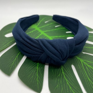 Navy Blue Top Knot Headband, No Headache Knotted Headbands, Hard Knotted Headband, Summer Headband, Twist Headband