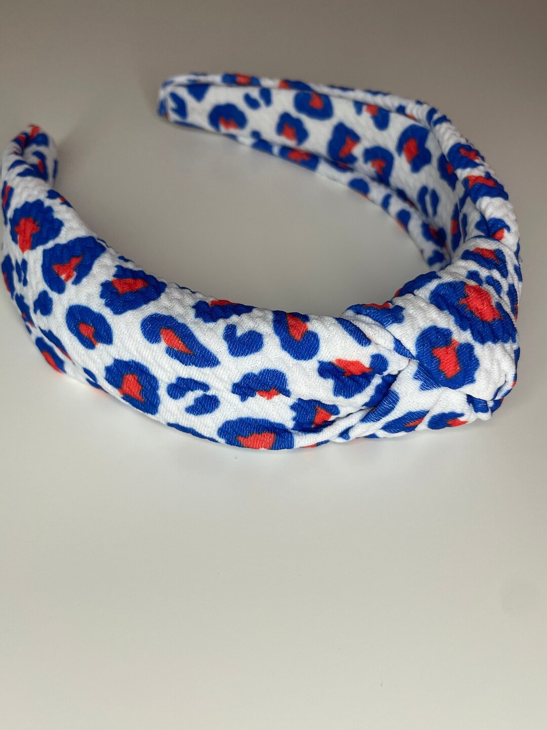 Cheetah Headband, Red White and Blue Cheetah Headband, 4th of July Top