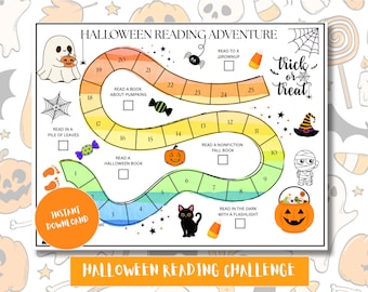 Halloween Reading Challenge for Kids: Fall Themed Reading Log (PDF Download)