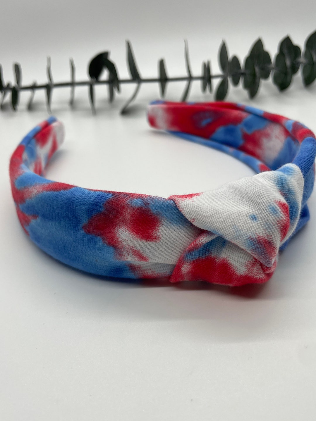 Red White and Blue Headband Tiedye Headband Tiedye Top Etsy