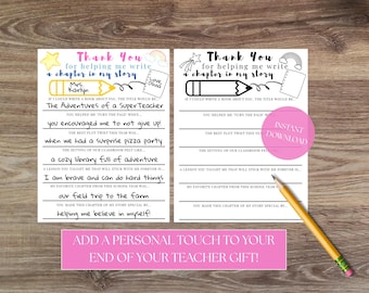 Teacher Appreciation Week Worksheet, Teacher Appreciation Printable, Thank you Teacher PDF