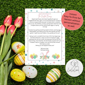 EDITABLE Easter Bunny Letter, Letter From the Easter Bunny, Easter Basket Letter, Easter Letter, Personalized Easter Bunny Letter