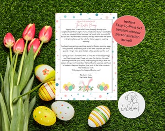 Editable Easter Bunny Letter: Personalized Keepsake (Digital Download)