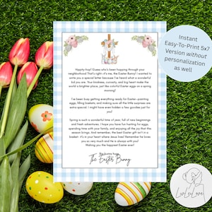 EDITABLE Christian Easter Bunny Letter, Letter From the Easter Bunny, Easter Basket Letter, Easter Letter, Personalized Easter Bunny Letter
