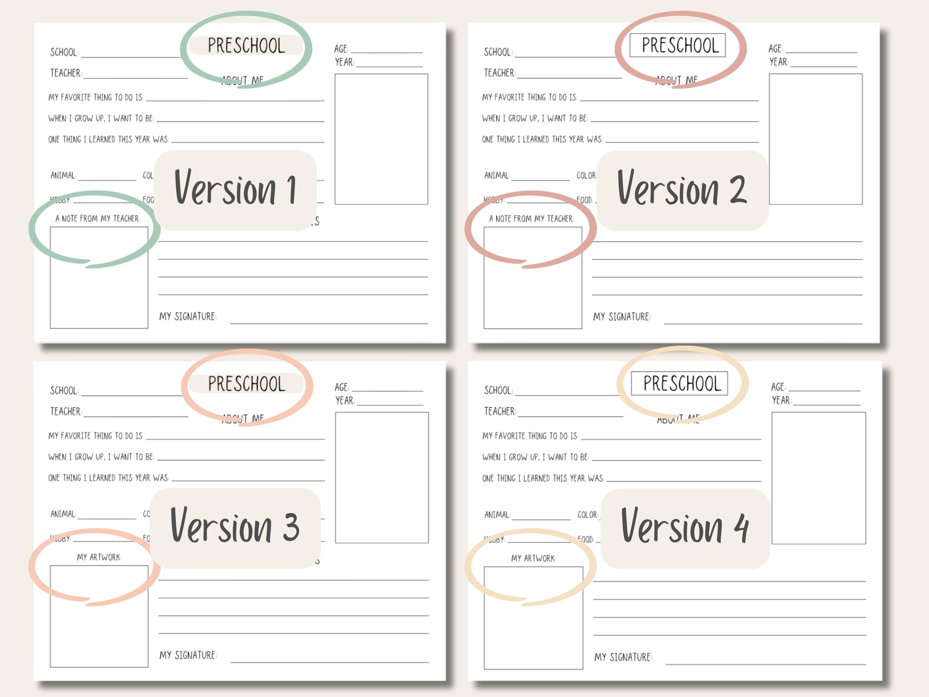 School Memory Box Templates | Milestone Tote Templates | School Years ...