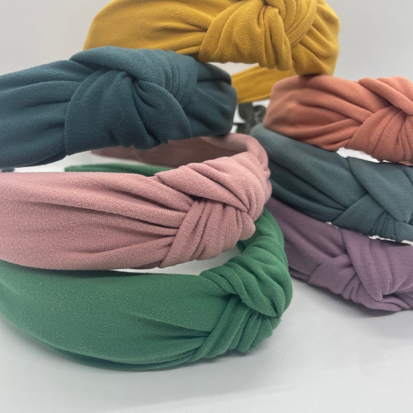 Solid Color Top Knot Headbands, No Headache Knotted Headbands, Hard Knotted Headband, Summer Headband, Twist Headband