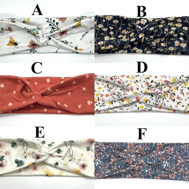 Puede incluir: Seis estilos diferentes de diademas de tela con estampados florales. Las diademas est&aacute;n hechas de una tela suave y el&aacute;stica y est&aacute;n dise&ntilde;adas para usarse c&oacute;modamente alrededor de la cabeza. Las diademas est&aacute;n disponibles en una variedad de colores y patrones, incluyendo blanco, negro, rojo, azul e impresiones florales.