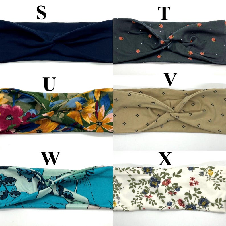 Puede incluir: Un conjunto de seis diademas en varios colores y patrones. Las diademas est&aacute;n hechas de una tela suave y el&aacute;stica y tienen un dise&ntilde;o retorcido. Los patrones incluyen flores, lunares y colores s&oacute;lidos.