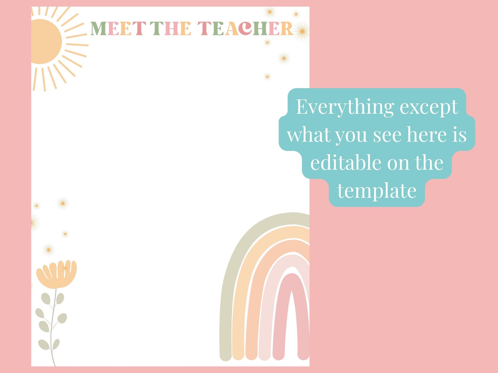 Editable Boho Meet the Teacher Template: Back to School Introduction ...