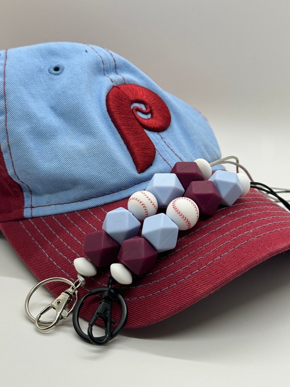Phillies Baseball Silicone Bead Lanyard, Teacher Gift