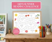 Kid's Summer Reading Challenge, Fun Book Log, Reading Adventure Game, Summer Reading Tracker (PDF Download)