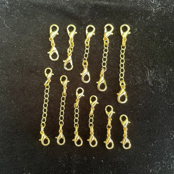 All Lengths One Price One 18k Gold PLATED Bracelet Extender or Charm  Holder. You Choose Clasp Size and Length. 