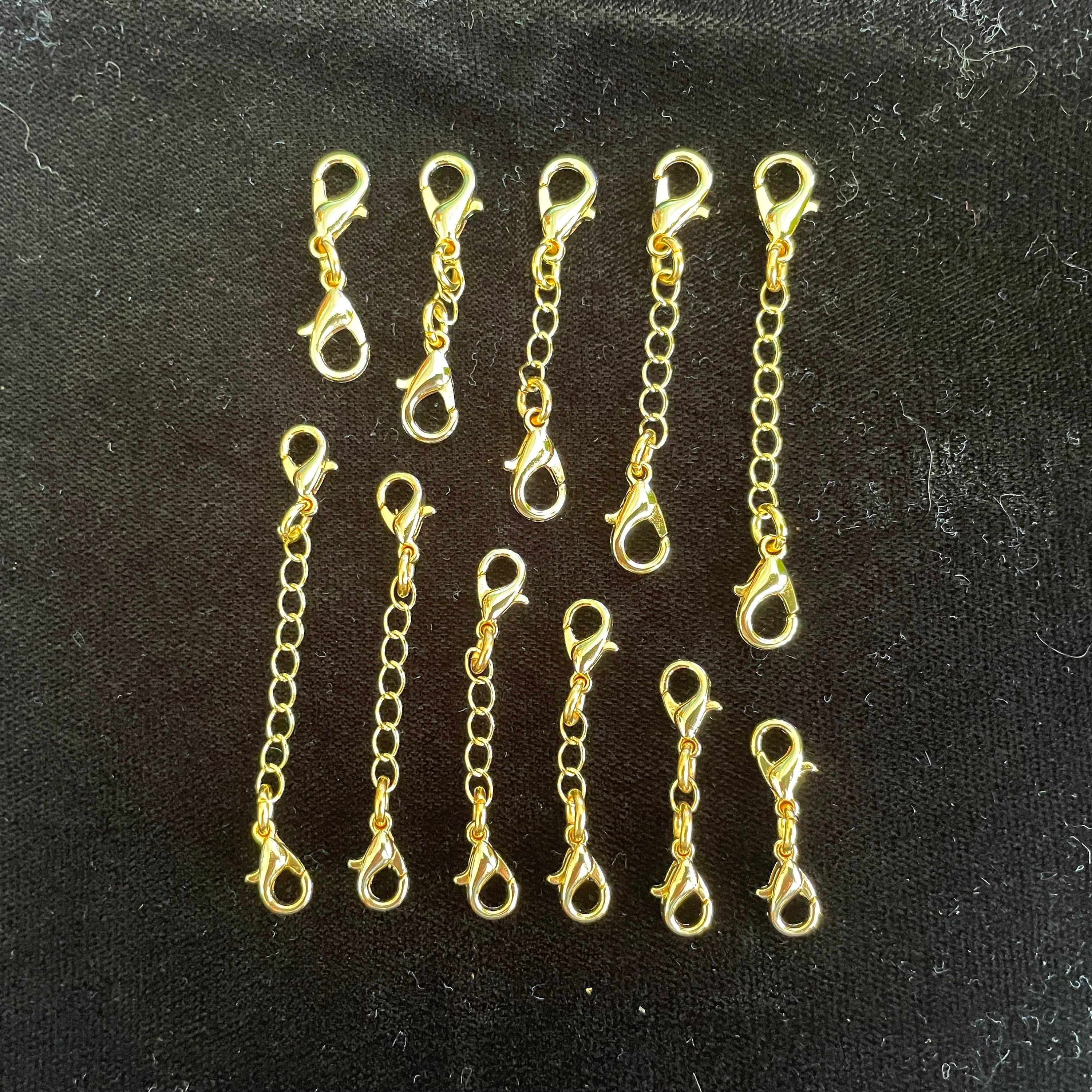 4pcs 18K Gold Necklace Extender Lobster Clasp Bracelet Extender