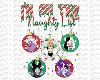 Disney Villains Christmas PNG, Evil Queen PNG, Disney Villains PNG, Princess Characters Png, Disney Villains Png, Disney Christmas Png