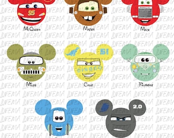 Disney Lightning McQueen and Friends PNG, McQueen PNG, Lightning McQueen PNG, Disney Cars Characters Png