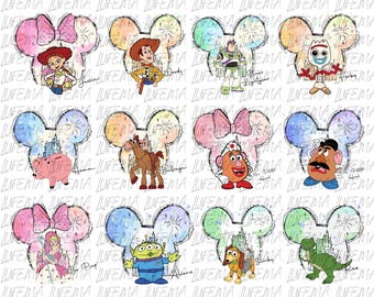 Disney Toy Story Bundle PNG, Toy Story Characters PNG, Toy Story and Friends PNG, Toy Story Png, Toys Crossing Digital File