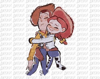 Toy Story Jessie and Woody PNG, Toy Story Characters PNG, Toy Story and Friends PNG, Toy Story Png, Toys Crossing Digital File