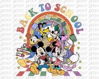 Mickey and Friends Back To School PNG, Mickey Mouse PNG, Mickey Characters PNG, Mickey And Minnie Png, Minnie Mouse Png