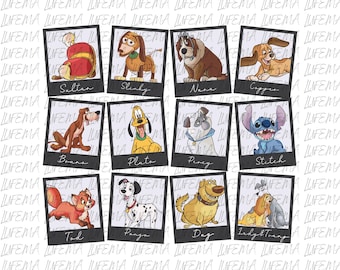 Disney Dogs PNG, Dogs Characters PNG, Disney Dogs World PNG, Dog Lover Png, Disney Characters Png