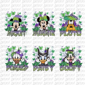 Mickey and Friends Halloween PNG, Mickey Mouse PNG, Disney Halloween PNG, Mickey and Friends Png, Mickey Characters Digital File