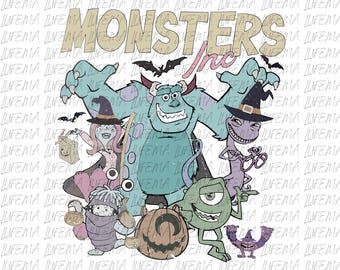 Monstruos de Halloween PNG, Monster Inc. Halloween PNG, Disney Halloween PNG, Monstruo PNG, Personajes de Monstruos Archivo Digital