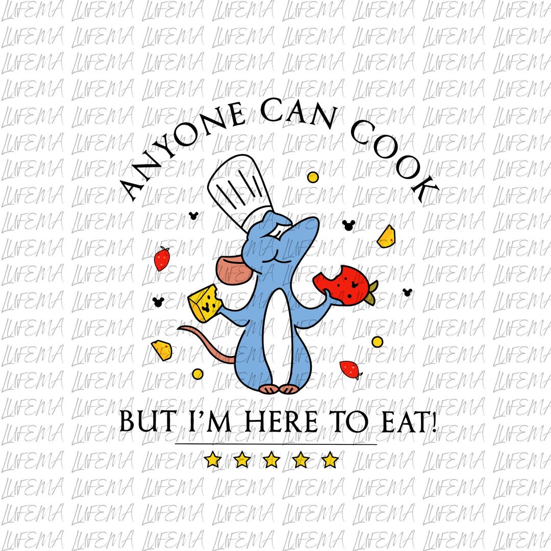 Anyone Can Cook Png, Remy Ratatouille PNG, Remy Little Chef PNG - Etsy
